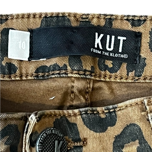 Kut From The Cloth Animal Print Donna High Rise Ankle Skinny Ladies Size 10 - Picture 4 of 8